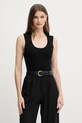 Twinset top rotund negru 252TP3350