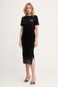 Βαμβακερό μπλουζάκι Twinset 252TP2051 μαύρο AW25
