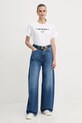 Twinset t-shirt bawełniany 252TP2050 biały AW25