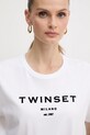Twinset t-shirt bawełniany biały 252TP2050