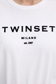 Twinset t-shirt bawełniany 252TP2050 biały