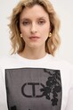 Twinset t-shirt bawełniany biały 252TP2053