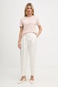 Twinset t-shirt bawełniany 252TT2320 beżowy AW25