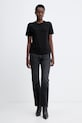 Бавовняна футболка Twinset 252TT2320 чорний AW25