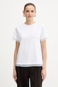 Twinset t-shirt bawełniany bawełna biały 252TT231A