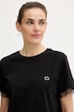 Twinset t-shirt bawełniany czarny 252TT231A
