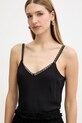 Top s příměsí hedvábí Twinset černá 252TT2411