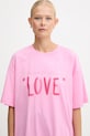 Twinset t-shirt in cotone rosa 252AQ2120