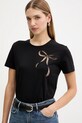Twinset t-shirt bawełniany czarny 252TT2312