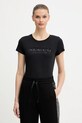Armani Exchange t-shirt bawełniany nadruk czarny XW001351.AF17172