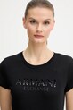 Armani Exchange t-shirt bawełniany czarny XW001351.AF17172