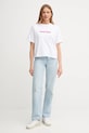 Calvin Klein Jeans t-shirt bawełniany LV047D205G biały AW25