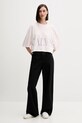 Βαμβακερό μπλουζάκι Calvin Klein Jeans LV047D206G ροζ AW25