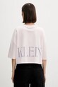 Ρούχα Βαμβακερό μπλουζάκι Calvin Klein Jeans LV047D206G ροζ
