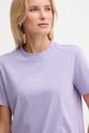 Хлопковая футболка Calvin Klein Jeans фиолетовой LV047D873G