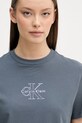 Calvin Klein Jeans T-shirt damski bawełniany szary LV047D873G