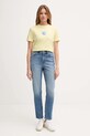 Bavlnené tričko Calvin Klein Jeans LV047D874G žltá AW25