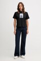 Bavlněné tričko Calvin Klein Jeans LV047D880G černá AW25