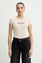 Levi's t-shirt aplikacja beżowy 003R2