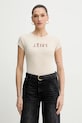 Levi's t-shirt aplikacja beżowy 003R2