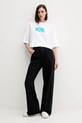 Bavlnené tričko Calvin Klein Jeans LV047D209G biela AW25