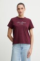 Levi's t-shirt bawełniany regular bordowy A2226.0116