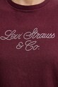Levi's t-shirt bawełniany A2226.0116 bordowy