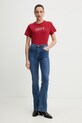 Levi's t-shirt bawełniany A2226.0143 czerwony AW25