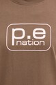 P.E Nation t-shirt bawełniany Flux 253T092 brązowy