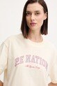 P.E Nation t-shirt bawełniany Heritage beżowy 253T108