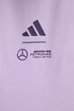 Bombažna kratka majica adidas x Mercedes JX8816 vijolična
