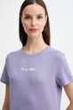 Tommy Hilfiger t-shirt bawełniany fioletowy WW0WW47460