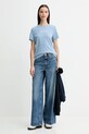 Tommy Hilfiger t-shirt bawełniany WW0WW47460 niebieski AW25