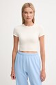 Calvin Klein Underwear t-shirt lounge z elastanem beżowy LV00QS7546