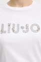 Bavlněné tričko Liu Jo MF5347.JS923 bílá