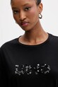 Liu Jo t-shirt bawełniany czarny MF5347.JS923