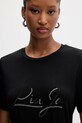 Liu Jo t-shirt bawełniany czarny MF5410.JS923