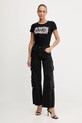 Liu Jo t-shirt bawełniany MF5456.JS923 czarny AW25