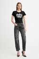 Liu Jo t-shirt bawełniany MF5456.JS923 czarny AW25