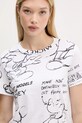 Bavlnené tričko Desigual MICKEY SKETCH biela 25WWTK03