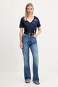 Desigual t-shirt bawełniany DUMAS 25WWTK28 granatowy AW25