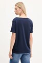 Odzież Desigual t-shirt bawełniany DUMAS 25WWTK28 granatowy