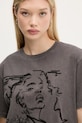 Desigual t-shirt in cotone BUDAPEST grigio 25WWTK47