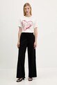 Bavlnené tričko Desigual ROMA 25WWTK50 biela AW25