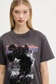 Desigual t-shirt bawełniany MICKEY LACE szary 25WWTK56