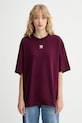 adidas Originals pamut póló Boyfriend Tee pamut burgundia KW1906