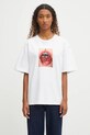 Βαμβακερό μπλουζάκι Fiorucci Cherry Mouth Print Boxy Fit στάμπα λευκό W02FPTSH103CJ01WH03