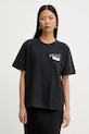 MM6 Maison Margiela tricou din bumbac imprimeu negru S62GD0210.M20115.900