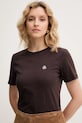 Bombažna kratka majica Marella rjava 2523976084200