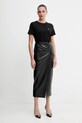 Marella t-shirt bawełniany 2523976084200 czarny AW25
